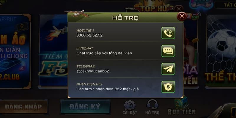 Một số vấn đề thường gặp khi Liên Hệ B52club